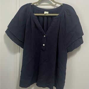 Navy Blue Women's Top